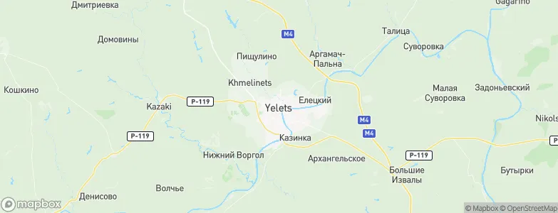 Yelets, Russia Map