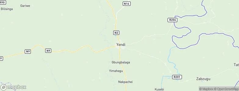 Yendi, Ghana Map