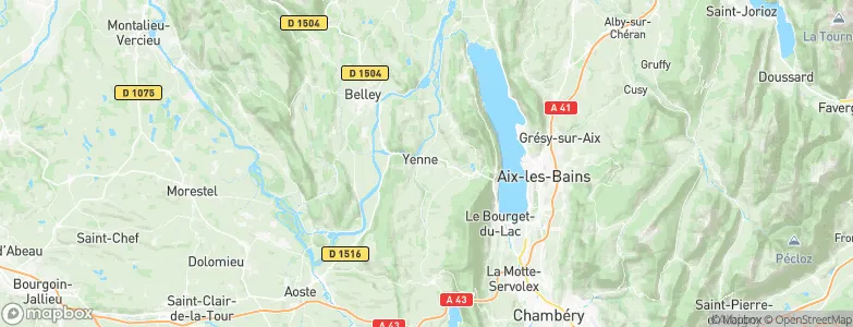 Yenne, France Map