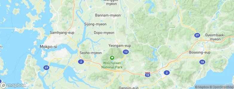 Yeongam-guncheong, South Korea Map