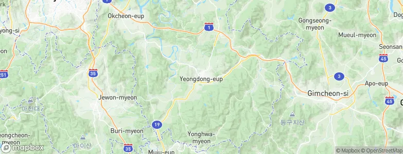 Yeongdong, South Korea Map