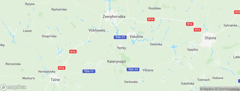 Yerky, Ukraine Map