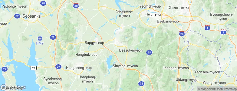 Yesan, South Korea Map