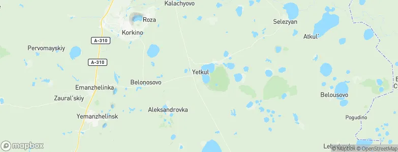 Yetkul', Russia Map