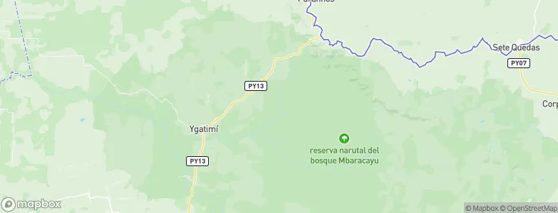 Ygatimi, Paraguay Map