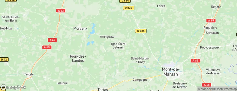 Ygos-Saint-Saturnin, France Map