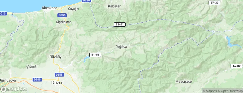 Yığılca, Turkey Map