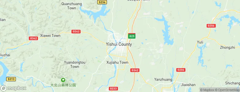 Yishui, China Map