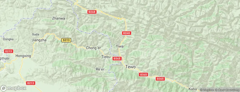 Yiwa, China Map