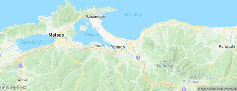 Yonago, Japan Map