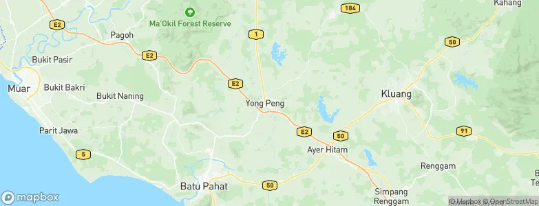 Yong Peng, Malaysia Map