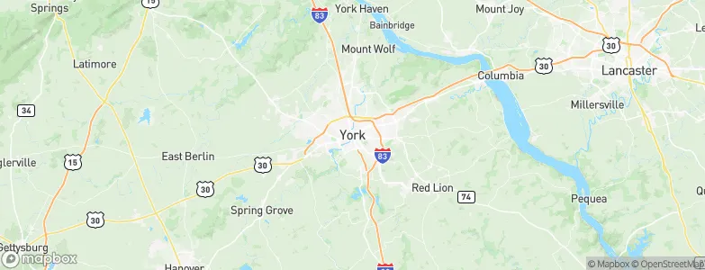 York, United States Map