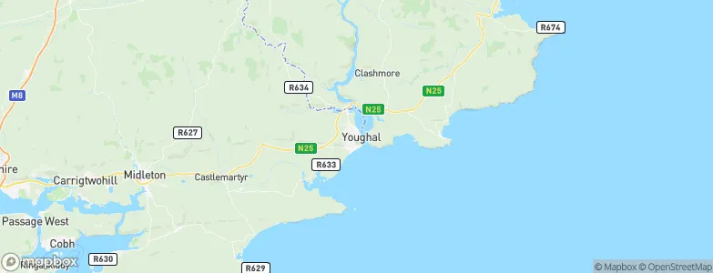 Youghal, Ireland Map