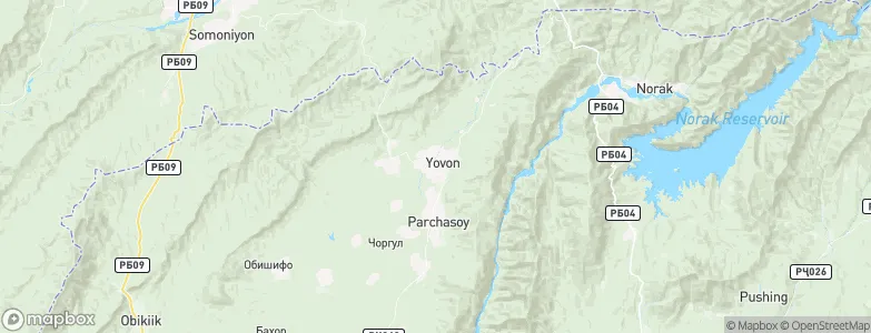 Yovon, Tajikistan Map