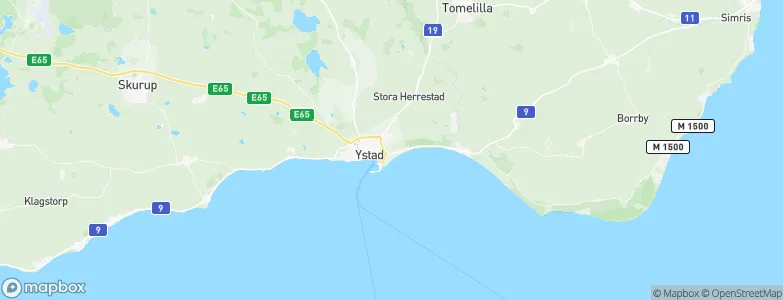Ystad Municipality, Sweden Map