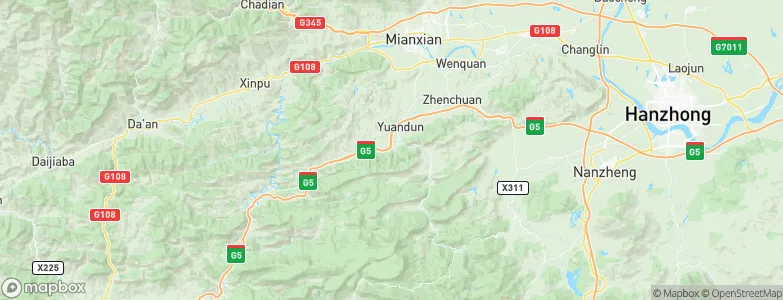 Yuandun, China Map