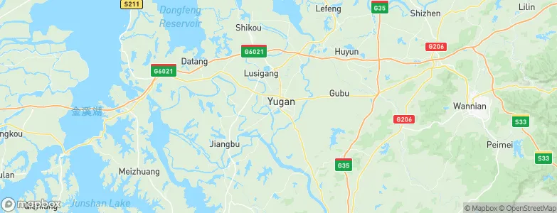 Yugan, China Map