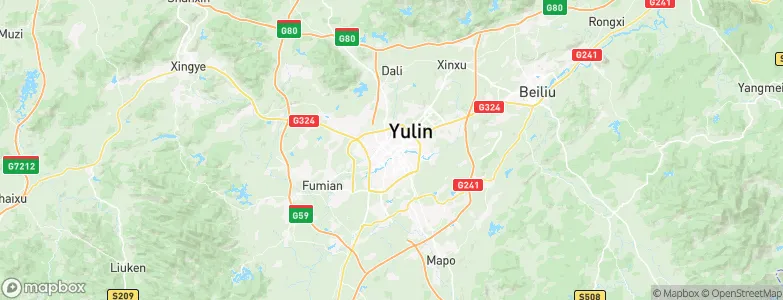 Yulin, China Map