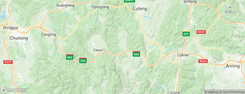 Yunnan Province, China Map