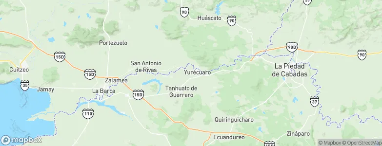 Yurécuaro, Mexico Map