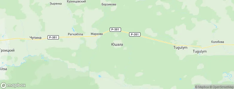 Yushala, Russia Map