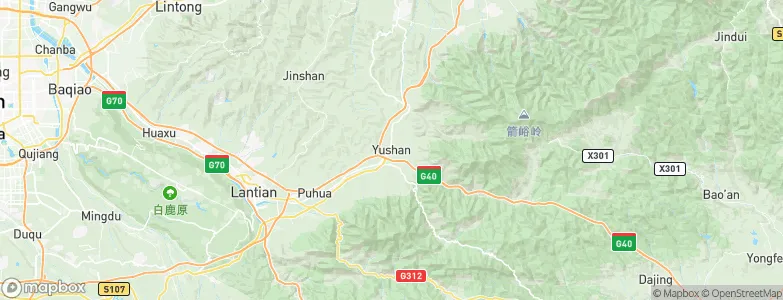 Yushan, China Map
