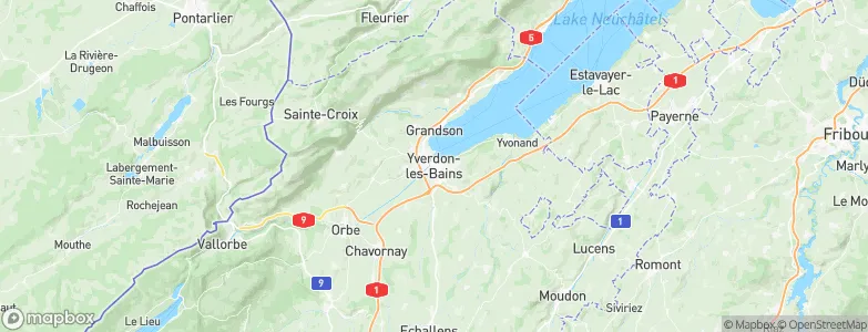 Yverdon-les-Bains, Switzerland Map