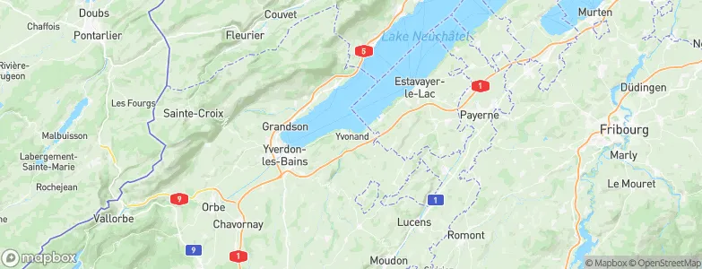 Yvonand, Switzerland Map