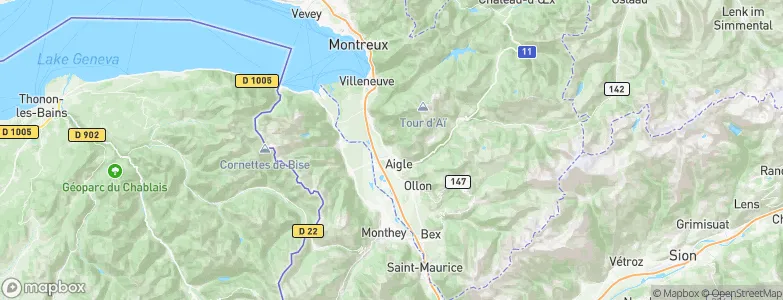Yvorne, Switzerland Map