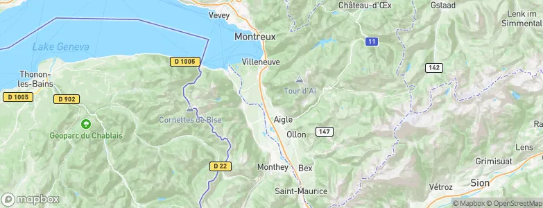 Yvorne, Switzerland Map