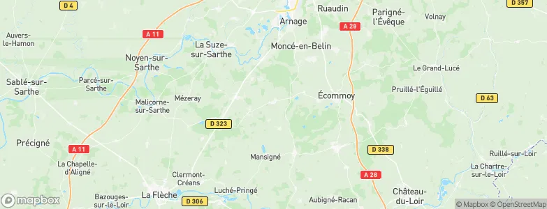 Yvré-le-Pôlin, France Map