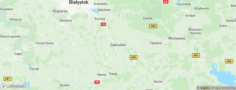 Zabłudów, Poland Map