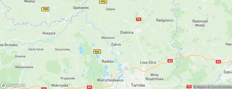 Żabno, Poland Map