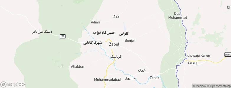 Zabol, Iran Map