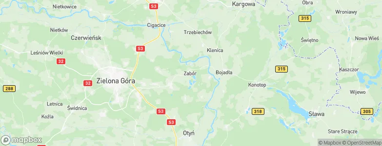 Zabór, Poland Map