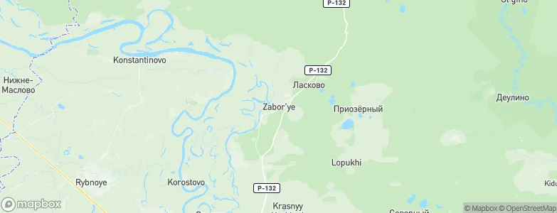 Zabor'ye, Russia Map