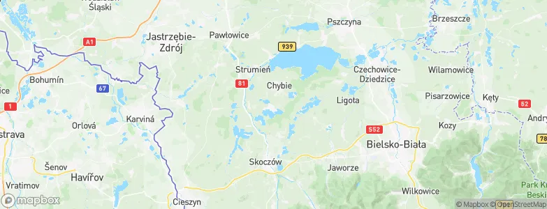 Zaborze, Poland Map