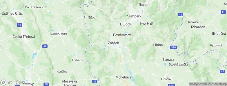 Zábřeh, Czechia Map