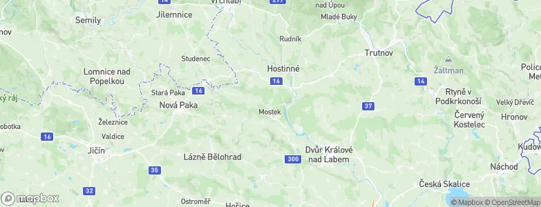 Zadní Mostek, Czechia Map