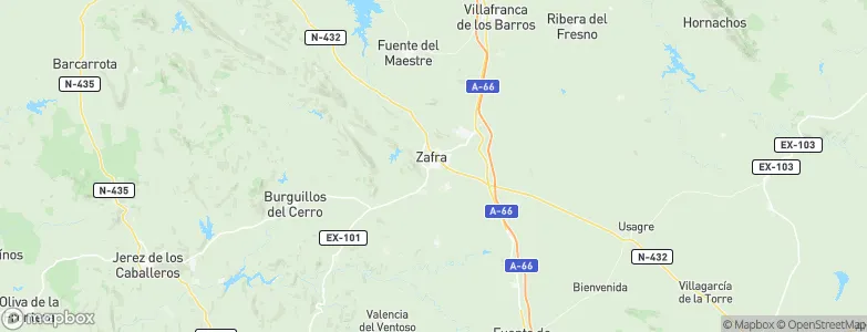 Zafra, Spain Map