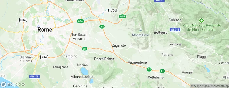 Zagarolo, Italy Map