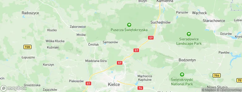 Zagnańsk, Poland Map