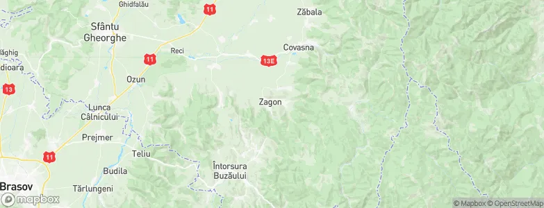 Zagon, Romania Map