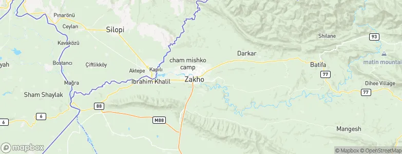 Zakho, Iraq Map