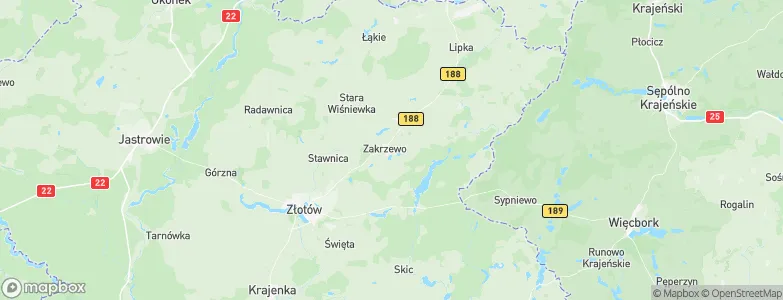 Zakrzewo, Poland Map
