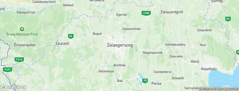 Zalaegerszeg, Hungary Map