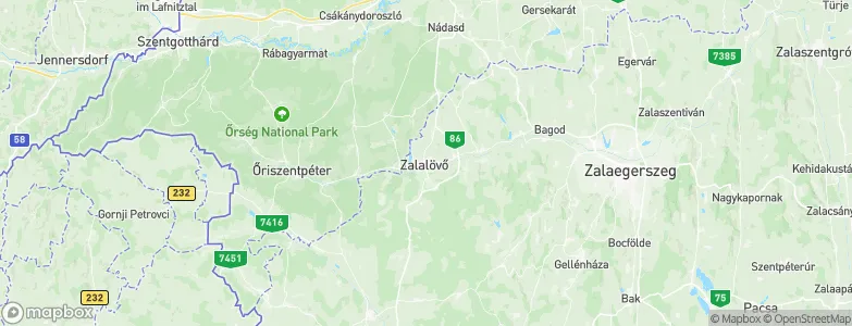Zalalövő, Hungary Map