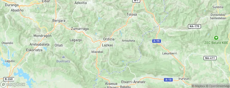 Zaldibia, Spain Map