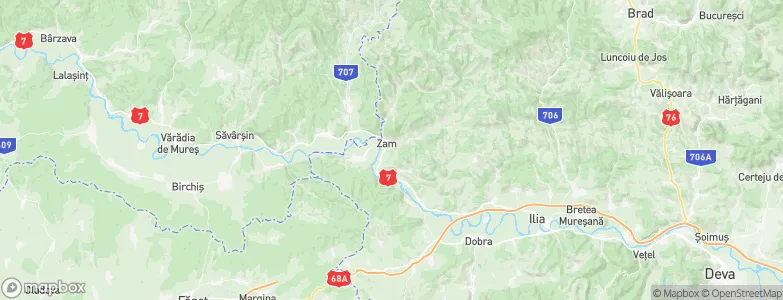 Zam, Romania Map