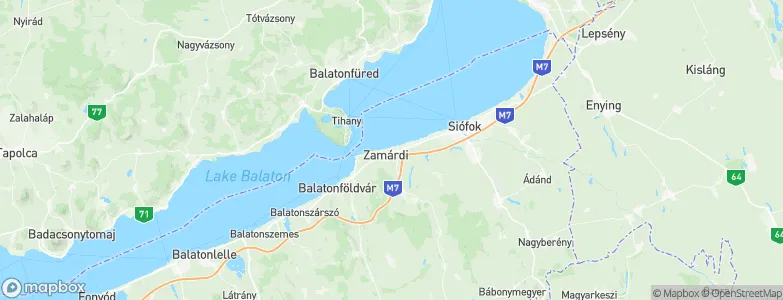 Zamárdi, Hungary Map